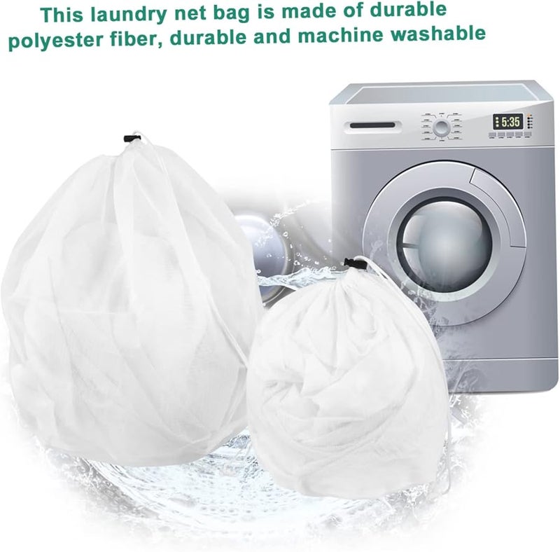 4 قطع أكياس غسيل شبكية سميكة بسحاب للملابس الحساسة للغسيل الآلي والسفر والاستخدام المنزلي - Image 5